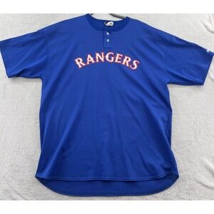 VTG Bike Jersey Men's Sz XL Blue Mesh TeXas Rangers #40 Short Sleeve